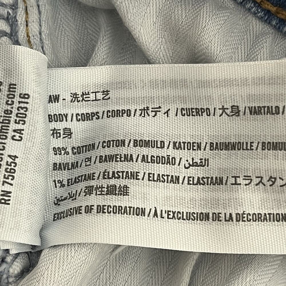 Abercrombie & Fitch Jeans Size 28 Ultra High Rise Ankle Straight Distressed Y2K - Picture 9 of 11